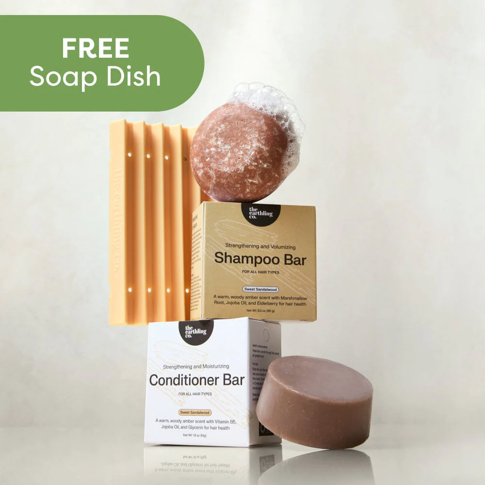 Shampoo and Conditioner for Thickness & Volume + Includes Free Soap Dish